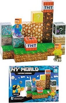 Toybit Magnetická stavebnica Minecraft TNT Creative world 32 ks