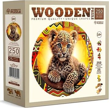 WOODEN CITY Drevené puzzle Malý roztomilý leopard 250 dielikov