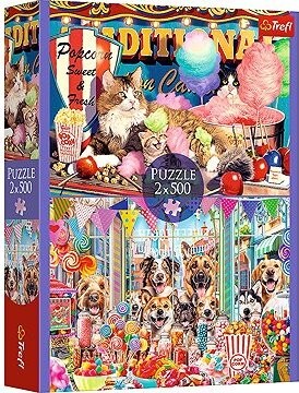 Trefl Chlpatí priatelia 2× 500 dielikov