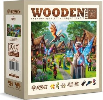 WOODEN CITY drevené puzzle - Fantasy dedinka 1010 dielikov