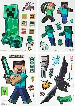 Minecraft: Characters – Samolepky na okno