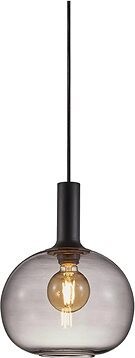 Nordlux Alton závesné svietidlo z dymového skla, 250 × 330 mm, 60 W, čierne