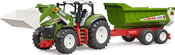 Bruder 03452 Traktor Roadmax s předním nakladačem a valníkem