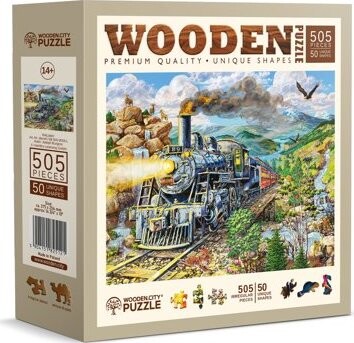 WOODEN CITY drevené puzzle - Železnica 505 dielikov
