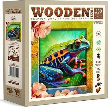 WOODEN CITY Drevené puzzle Farebná žabka 250 dielikov