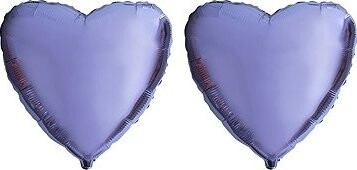 FLEXMETAL Balón fóliový – srdce, valentín/svadba, lila, 45 cm, 2 ks
