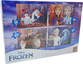 KING Rozprávkové puzzle 4 v 1 – Ľadové kráľovstvo