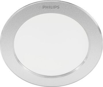 Philips DIAMOND podhľadové LED svietidlo 3,5 W, 300 lm, 2700 K, 9,5 cm, okrúhle, IP20, strieborné