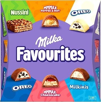 Milka Favourites mix čokoládových praliniek 141 g