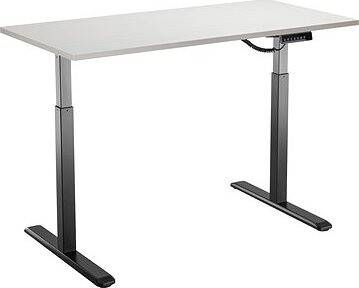 AlzaErgo Table ET2 čierny + doska TTE-12 120 × 80 cm biely dub