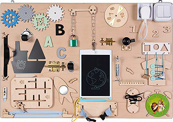 KIK KX4630 Dřevěná manipulační senzorická tabule, 75 × 50 cm