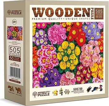 WOODEN CITY Drevené puzzle Kvitnúce kvety 505 dielikov
