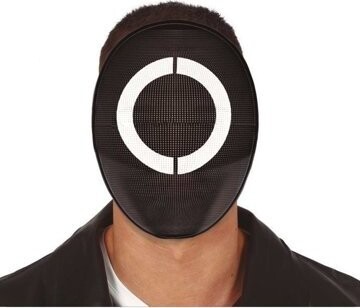 Plastová maska – squid game maska dozorcov – hra na kalmára