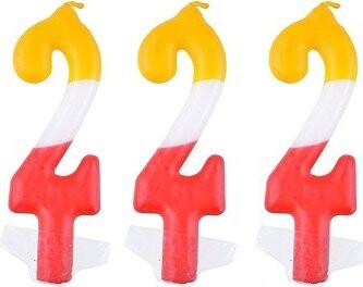 ARPEX Sviečka farebná číslo 2, 3 ks