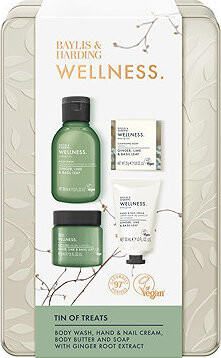 BAYLIS & HARDING sada v plechovej dóze zázvor, limetka & bazalka 180 ml