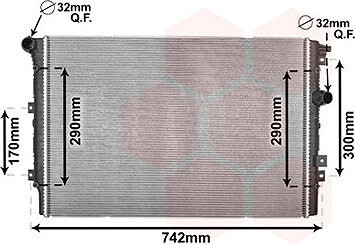 VAN WEZEL chladič, chladenie motora 58002324