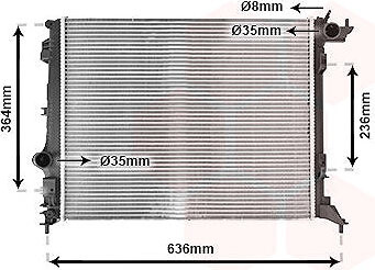 VAN WEZEL chladič, chladenie motora 43012711