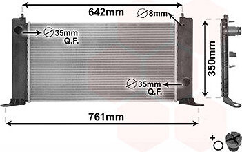 VAN WEZEL chladič, chladenie motora 17002243