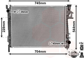 VAN WEZEL chladič, chladenie motora 20012707