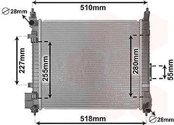 VAN WEZEL chladič, chladenie motora 13012707
