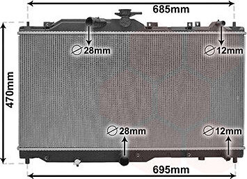 VAN WEZEL chladič, chladenie motora 27012702