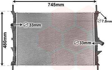 VAN WEZEL chladič, chladenie motora 18002589