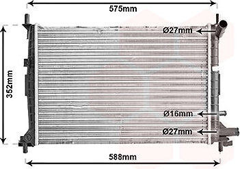 VAN WEZEL chladič, chladenie motora 18002220