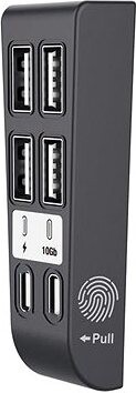 PGTech USB Hub 6 v 1 pre konzoly Playstation 5 Slim, čierny