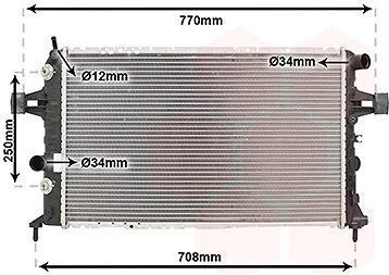 VAN WEZEL chladič, chladenie motora 37002329