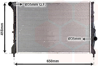 VAN WEZEL chladič, chladenie motora 01002083