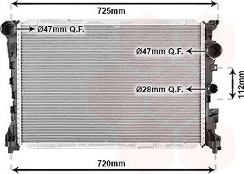 VAN WEZEL chladič, chladenie motora 30002691