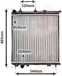 VAN WEZEL chladič, chladenie motora 09002187