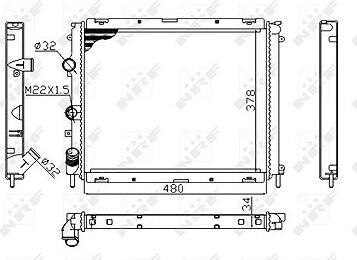 NRF Chladič, chladenie motora 53209A