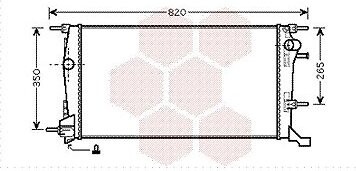 VAN WEZEL chladič, chladenie motora 43002445