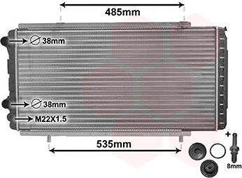 VAN WEZEL chladič, chladenie motora 40002150