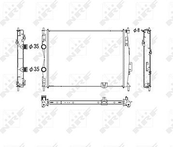 NRF Chladič, chladenie motora 53755