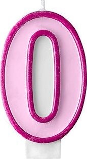 Sviečka narodeninová, 7 cm, číslica „0