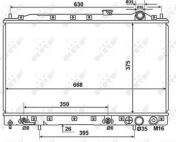 NRF Chladič, chladenie motora 53274
