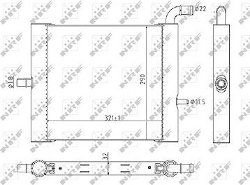 NRF Chladič, chladenie motora 59176