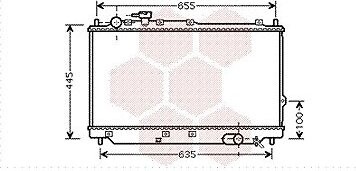 VAN WEZEL chladič, chladenie motora 83002059