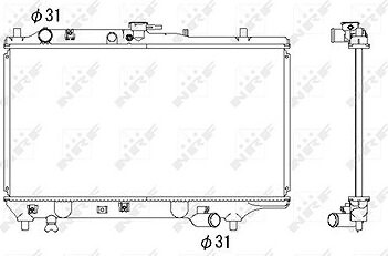 NRF Chladič, chladenie motora 53322