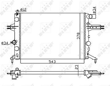 NRF Chladič, chladenie motora 53628A