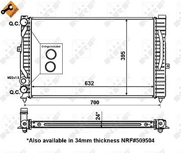 NRF Chladič, chladenie motora 56127