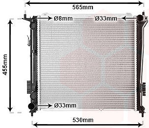 VAN WEZEL chladič, chladenie motora 83002098