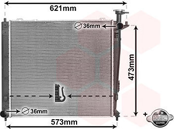 VAN WEZEL chladič, chladenie motora 83002272