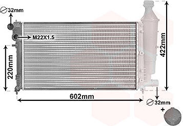 VAN WEZEL chladič, chladenie motora 09002116