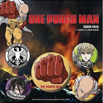 One Punch Man: Destructive – odznaky sada 5 ks