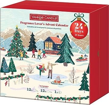 YANKEE CANDLE Adventný kalendár 2025 kniha 12× 9,8 g, 12× 37 g
