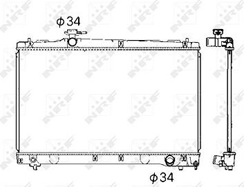 NRF Chladič, chladenie motora 53401