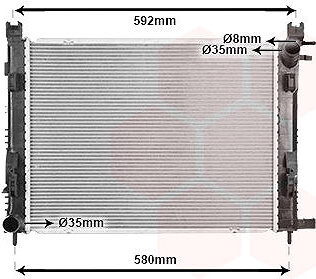 VAN WEZEL chladič, chladenie motora 43012708